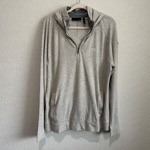 Kjus Mens Inverness Hoodie Grey Heather Cashmere Blend 1/4 Zip Pullover XL‎ Golf